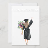 Invitation de graduation de fleur de printemps (Dos)