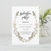 Invitation de graduation de fleur sauvage (Debout devant)