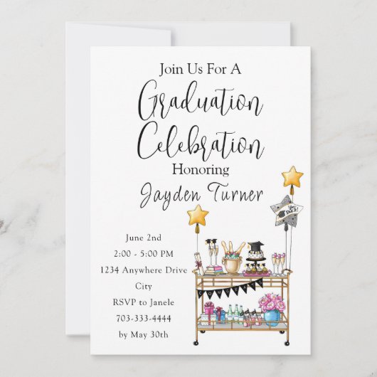 Invitation de graduation de la barre de script déc (Devant)