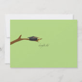 Invitation de graduation de la Chouette Sage (Dos)