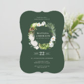 Invitation de graduation de la couronne de fleurs (Debout devant)