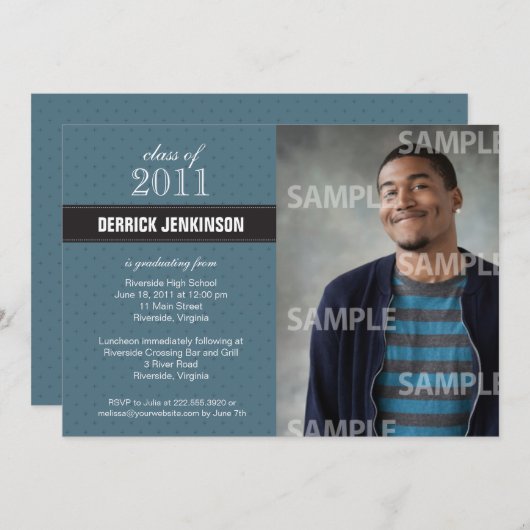 Invitation de graduation de la Croix du Ruban (Devant / Derrière)