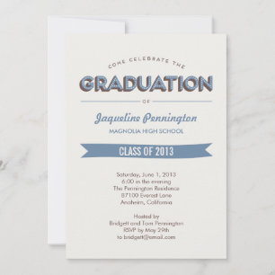 Invitation de graduation de la fête chic