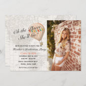 Invitation de graduation de la fille de ballon à a (Devant / Derrière)