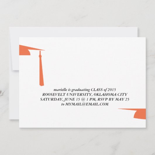 invitation de graduation de la limite de graduatio (Devant)