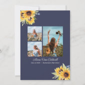 Invitation de graduation de la Marine et du tourne (Dos)