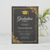 Invitation de graduation de la photo classique noi (Debout devant)