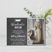 Invitation de graduation de la photo de tableau de (Debout devant)