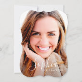 Invitation de graduation de la photo de texte de s (Devant)