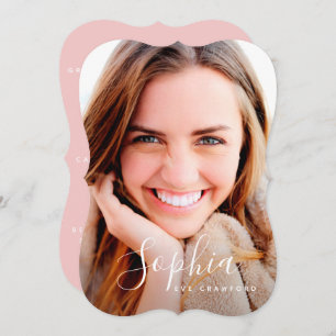 Invitation de graduation de la photo de texte de s