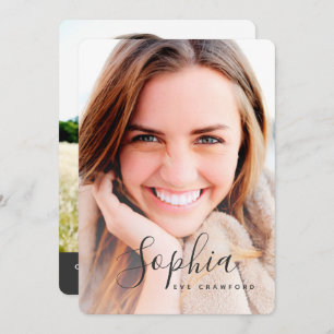 Invitation de graduation de la photo de texte de s