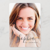 Invitation de graduation de la photo de texte de s (Devant)