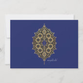 Invitation de graduation de la plaque d'or (Dos)