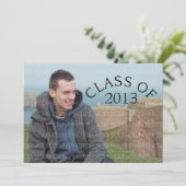 Invitation de graduation de la typographie courbe  (Debout devant)