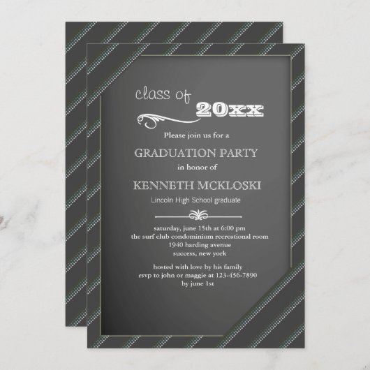 Invitation de graduation de l'année marquée (Devant / Derrière)