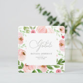 Invitation de graduation de l'aquarelle florale ro (Debout devant)