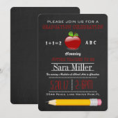 Invitation de graduation de l'enseignant de la pom (Devant / Derrière)