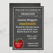 Invitation de graduation de l'enseignant du tablea (Devant / Derrière)
