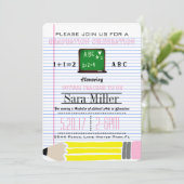 Invitation de graduation de l'enseignant du tablea (Debout devant)