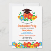 Invitation de graduation de Luau Hibiscus Tropical (Devant)