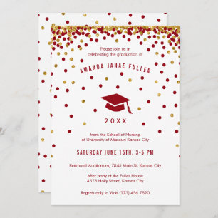 Invitation de graduation de Maroon Parties scint