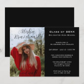 Invitation de graduation de photo de lycée (Devant / Derrière)