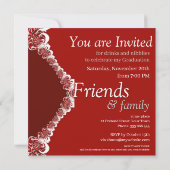 Invitation de graduation de rideau fractal (Dos)