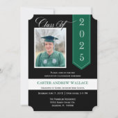 Invitation de graduation de ruban couleur personna (Devant)