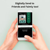 Invitation de graduation de ruban couleur personna