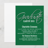 Invitation de graduation de script écologique (Devant / Derrière)