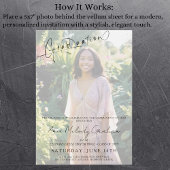 Invitation de graduation de script minimaliste mod