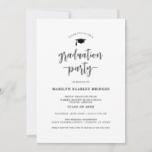 Invitation de graduation de script photo simple mo (Devant)