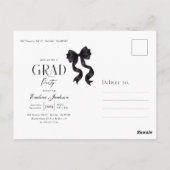 Invitation de graduation de soirée avec photo et n (Dos)