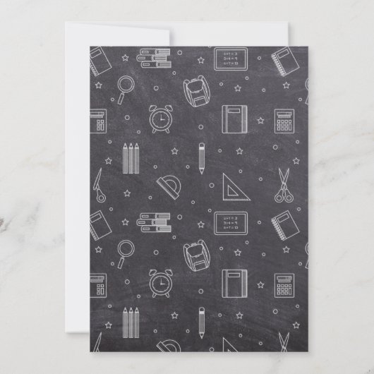 Invitation de graduation de tableau de bord pré k (Dos)