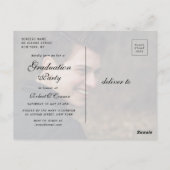 invitation de graduation de typographie en gras bl (Dos)