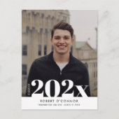 invitation de graduation de typographie en gras bl (Devant)