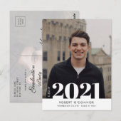 Invitation de graduation de typographie moderne Bo (Devant / Derrière)