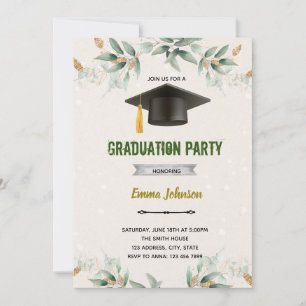 Invitation de graduation de verdure