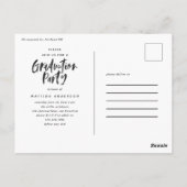 Invitation de graduation des feuilles tropicales (Dos)