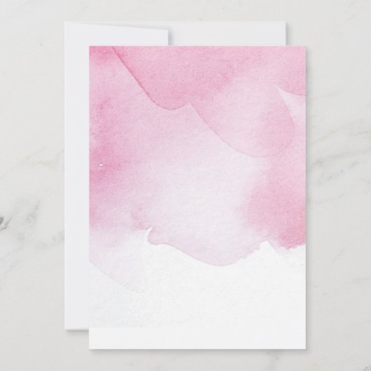 Invitation de graduation d'infirmière rose et or (Dos)