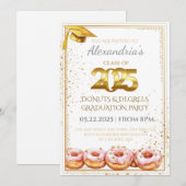 Invitation de graduation Donuts et Degrees 2025 (Devant / Derrière)