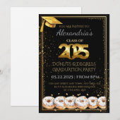 Invitation de graduation Donuts et Degrees 2025 (Devant / Derrière)