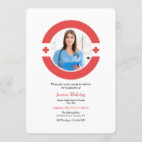 Invitation de graduation du cadre photo Médicale