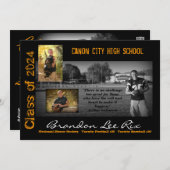 Invitation de graduation du CCHS Tiger2 (Devant / Derrière)