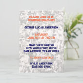 Invitation de graduation du Joueur de la Marine Or (Debout devant)