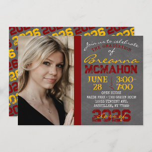 Invitation de graduation du marron et du tableau r