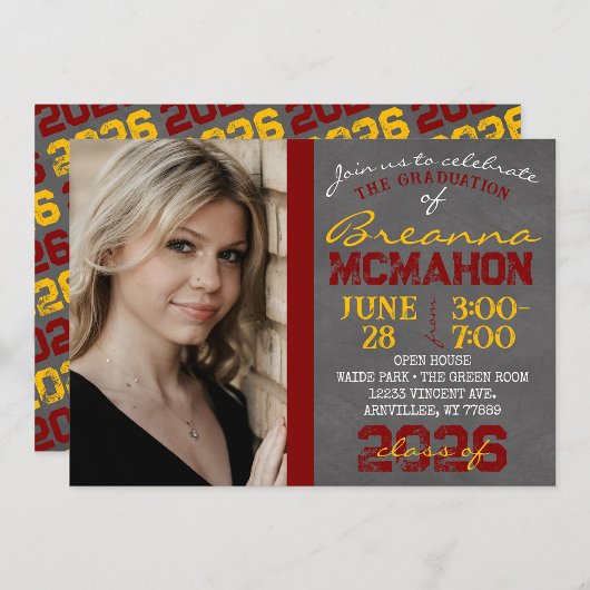 Invitation de graduation du marron et du tableau r
