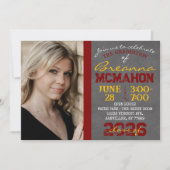 Invitation de graduation du marron et du tableau r (Devant)
