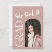 Invitation de graduation en arc élégant | Photo pe (Devant)