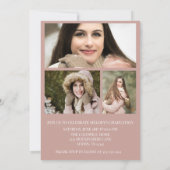 Invitation de graduation en arc élégant | Photo pe (Dos)